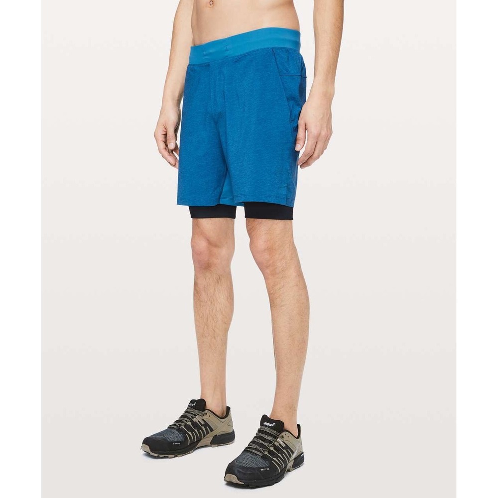 Lululemon T.H.E. Short 7" Nulux Liner Vivid Aqua Men's Medium